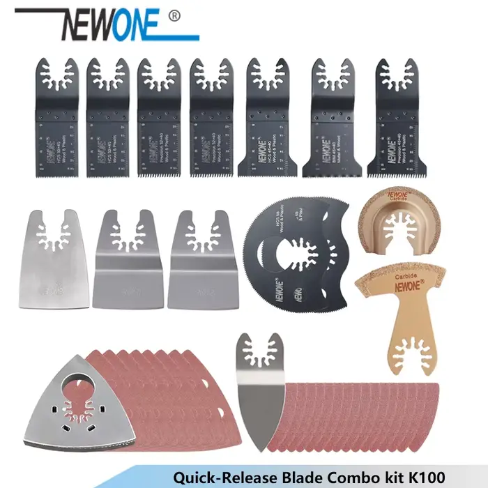 NEWONE K66/K100 plus de kits outil oscillant HCS/bi-métal à dégagement rapide outil multifonction la