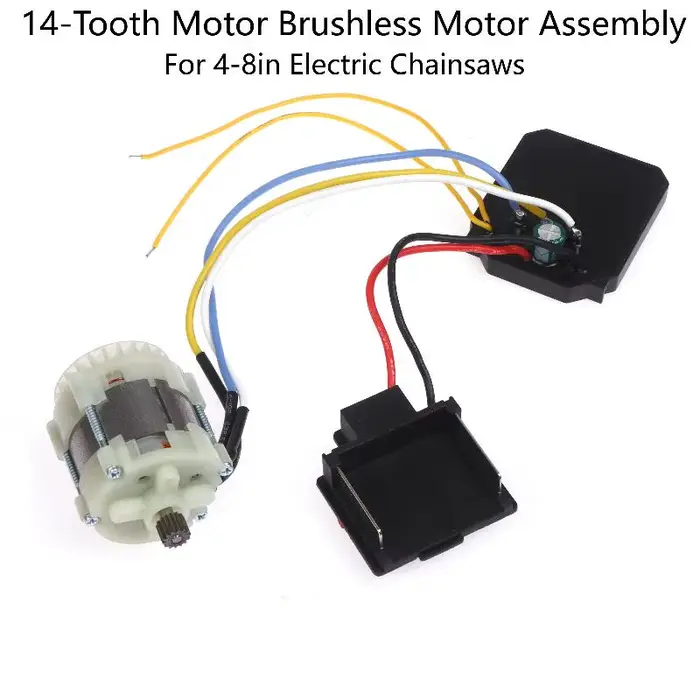 Moteur de scie électrique haute puissance 21 Volts 14 dents pour tronçonneuses électriques 4-8 pouces