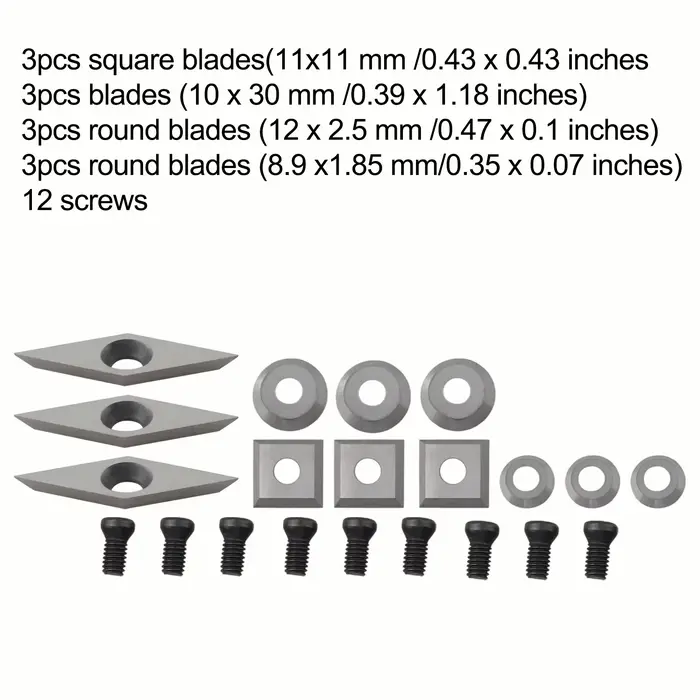Ensemble d'inserts de coupe en carbure