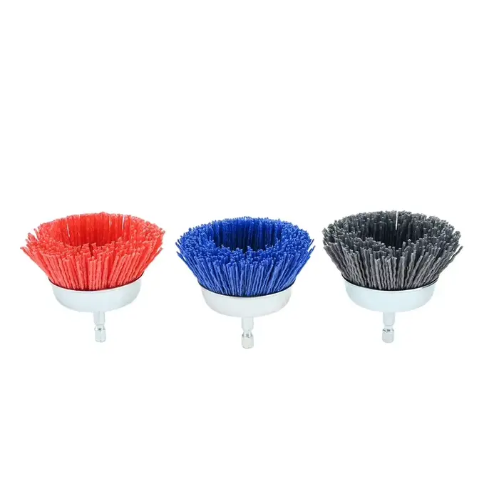 Lot de 9 brosses métalliques abrasives pour perceuse