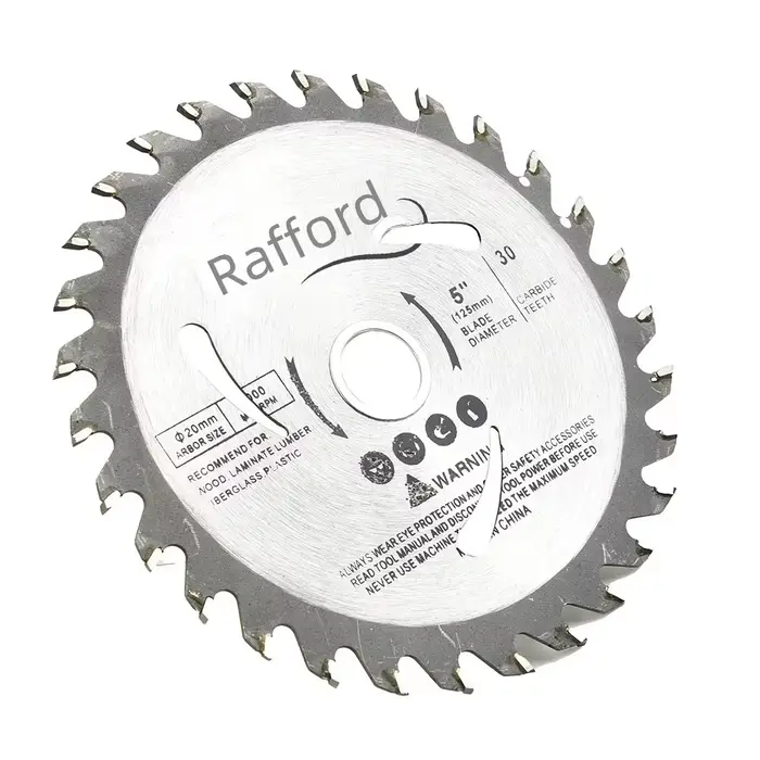 Rafford 5 "125mm lame de scie circulaire disque de coupe du bois 30 dents 20mm alésage disque de cou