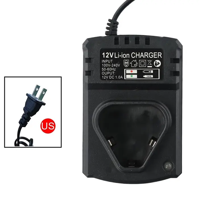Chargeur de perceuse électrique universel DC US/EU li-lon