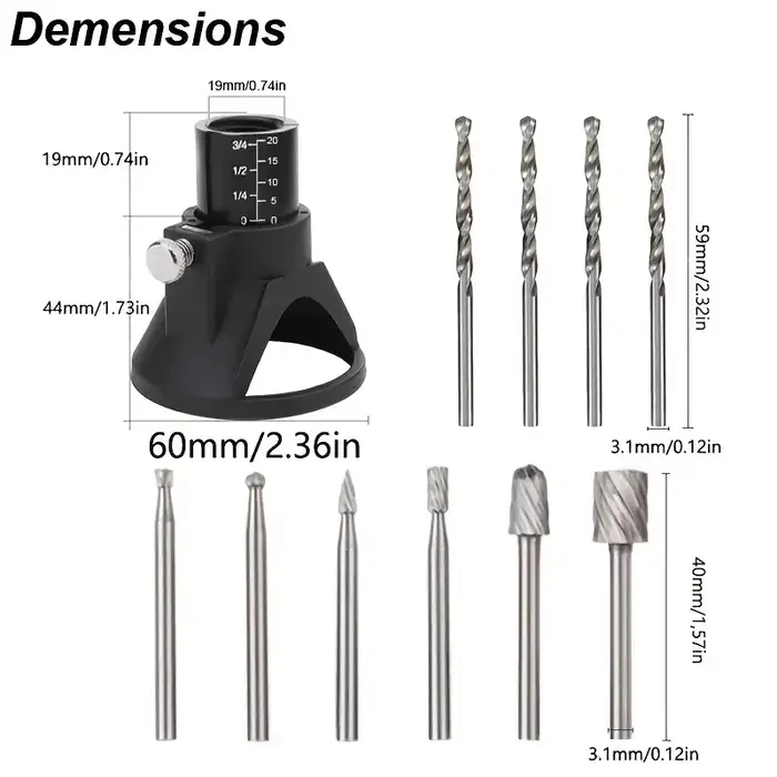 Guide de fixation pour fraise rotative