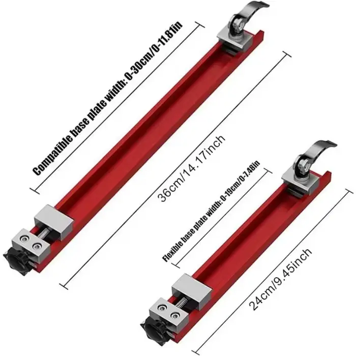 Guide de base de machine de découpe réglable en aluminium pour le travail du bois