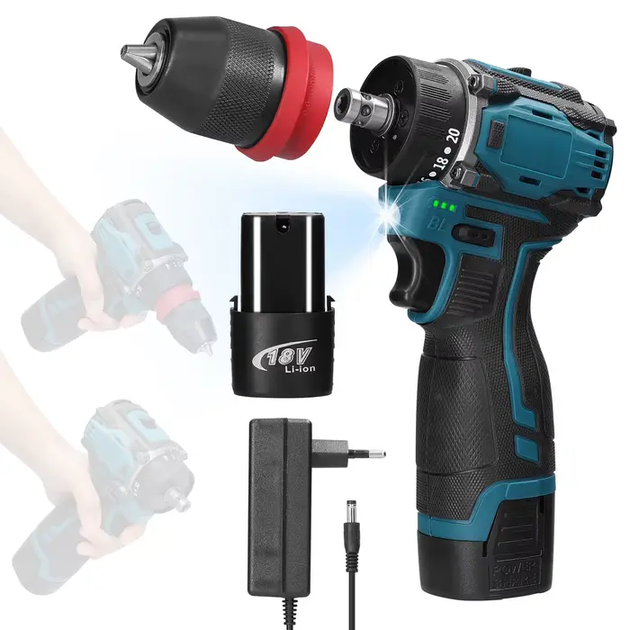 Perceuse électrique 18V 2 en 1