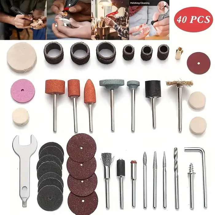 Kit d'accessoires pour outils rotatifs pour perceuses électriques