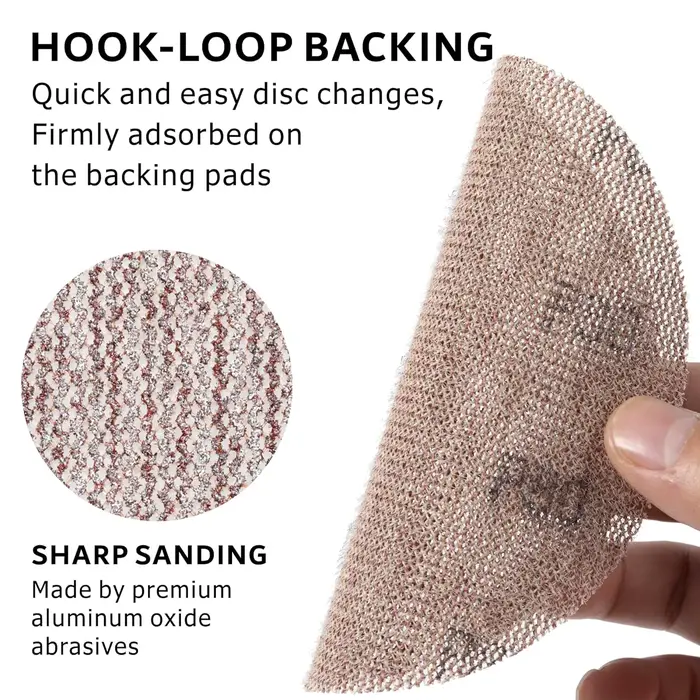 10 pièces 4/5/6/7 pouces disques abrasifs à mailles crochet et boucle disque abrasif sans poussière Anti-blocage papier de verre de meulage tranchant pour meubles en bois