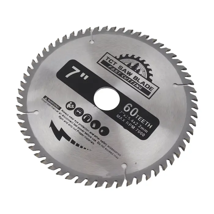 Lame de scie 7 "180mm 60 dents lame de scie circulaire en carbure disque de coupe pour bois plastiqu