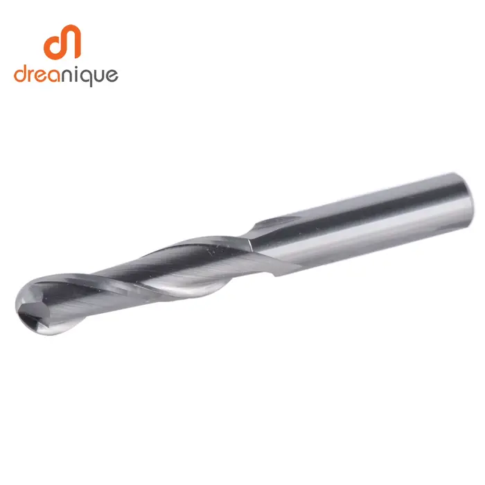 Dreanique 1pc fraise à bout sphérique en carbure 2 cannelures R0.5-R4.0 fraise en bout foret pour bo