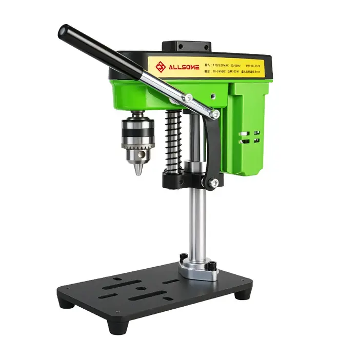 Mini perceuse de table avec lampe de travail et moteur 775