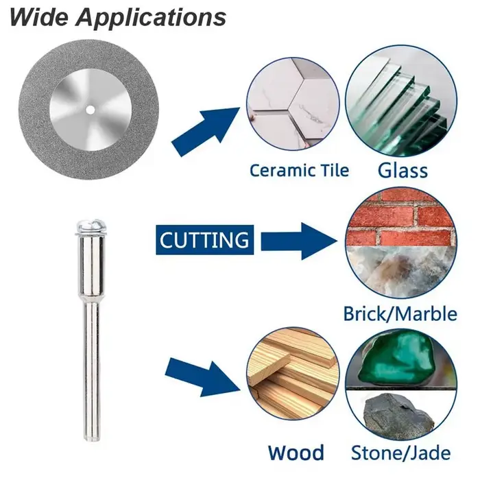 Lame de diamant, disque coupé, roue, scie circulaire, outil rotatif, Mini perceuse, bois, pierre, pl