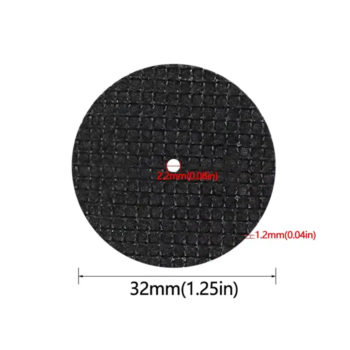 Disque de coupe abrasif 32mm avec mandrins de meulage pour accessoires Dremel
