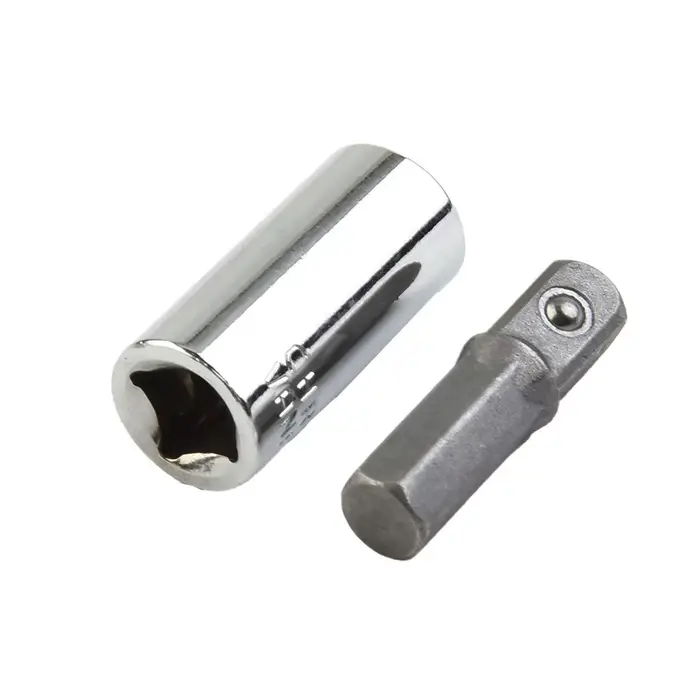 1/4 "entraînement carré à 1/4" douille à percussion à tige hexagonale + 1/4 support d'adaptateur de