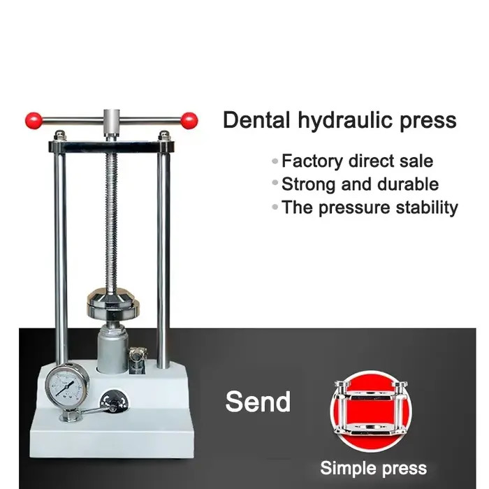 Presse dentaire hydraulique avec manomètre