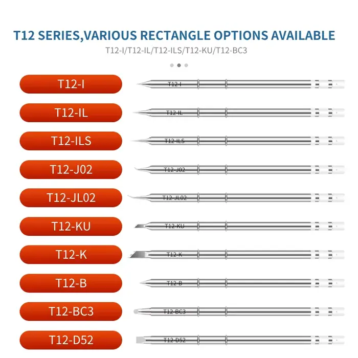 Pointes de fer à souder T12, outils de soudage, fer à souder électrique pour Kits de Station de soud