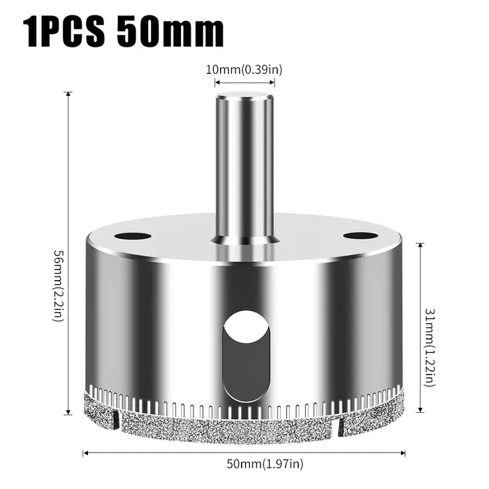 1 pièce Scie cloche diamantée 3-55mm pour verre