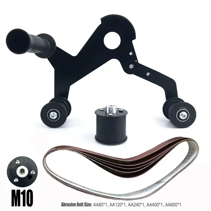 Kit adaptateur de meuleuse d'angle pour ponceuse à bande, pour le polissage de tubes ronds, le ponça
