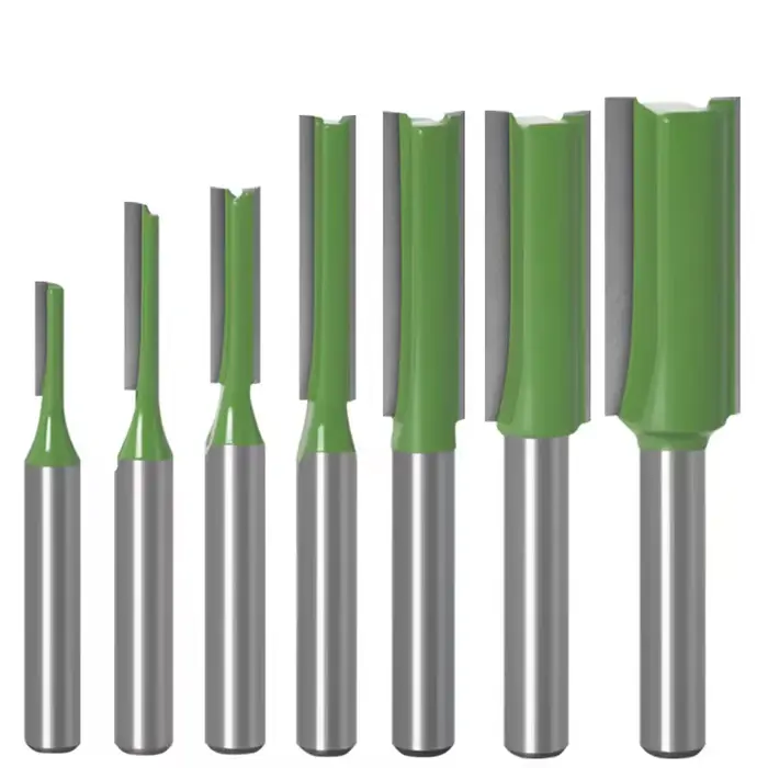 Fraise droite à double denture de 1/4'' (6 mm) pour le bois