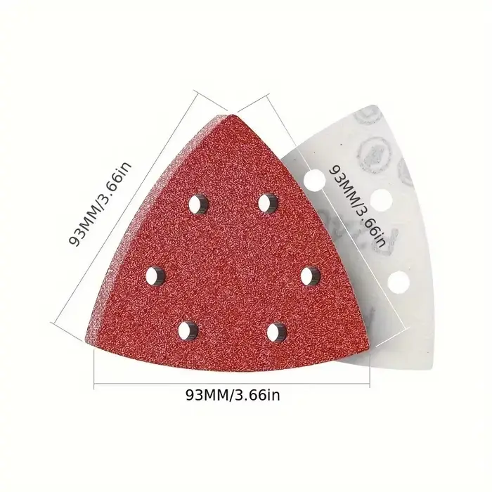 Papier abrasif triangulaire à 6 trous