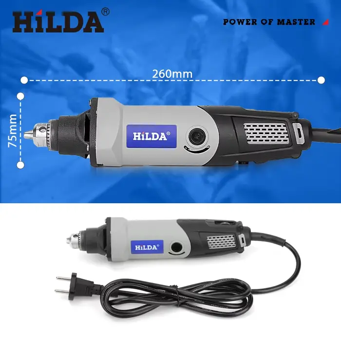HILDA 400W outil rotatif 6 positions outils de meulage Mini perceuse meuleuse électrique