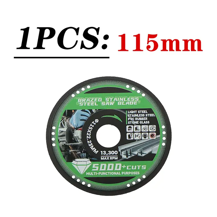 Layzen 115/125mm 1.5mm roue de coupe diamant pour roue de coupe en métal-5000 + coupes sur barres d'