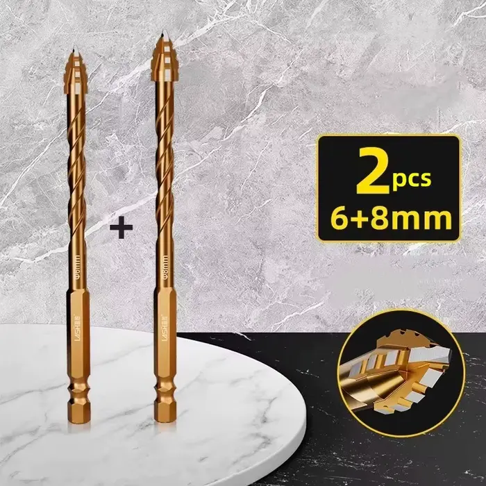 Foret en dents de scie à quatre tranchants amélioré, outils de menuiserie professionnels pour verre,