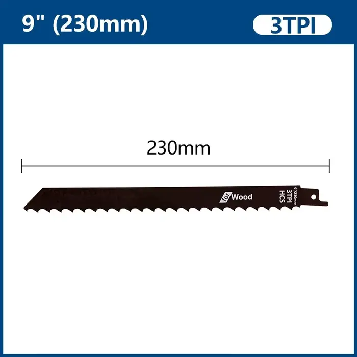 XUCHUAN Lame de Scie Sauteuse 9 "230mm 3TPI Bois Élagage Lame de Scie Alternative Sharp Dents Au Sol