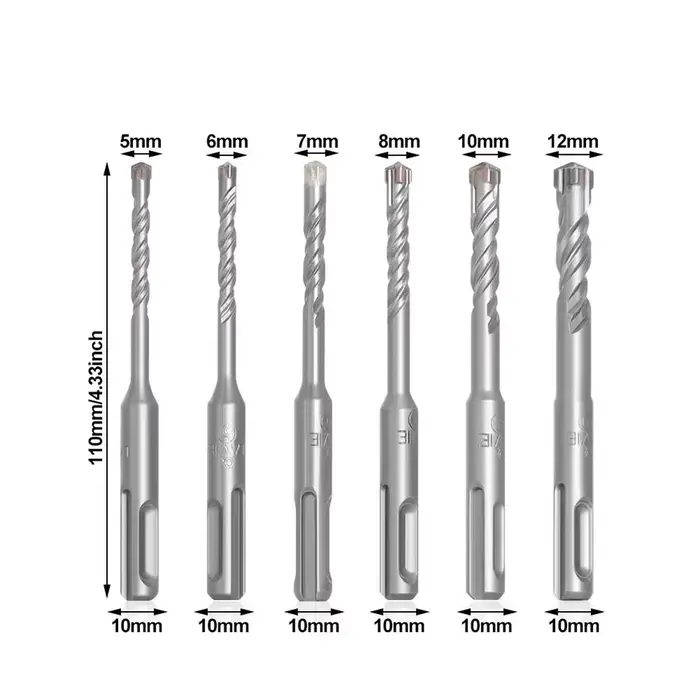 1 pièces 5/6/7/8/10/12mm béton SDS Plus foret 110mm 160mm 4 couteaux électrique marteau