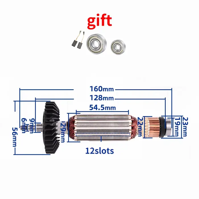 Rotor AC220-240V pour Makita GA5030 GA4530 GA4030 GA5034 GA4534 GA4031 PJ7000 GA4030R GA4034