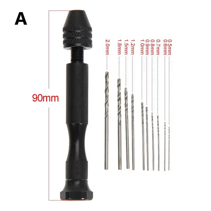 Perceuse à main manuelle réglable avec mandrin sans clé