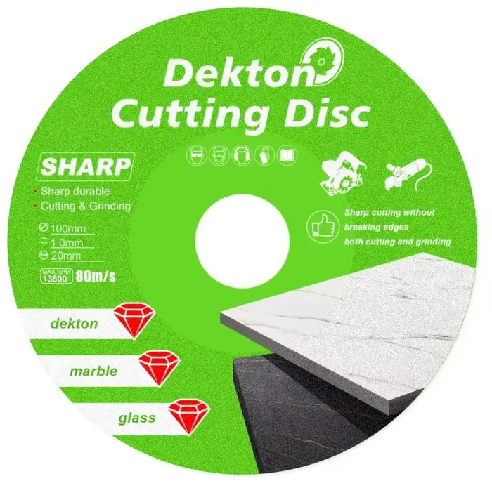 Disque de découpe diamanté 100/115/125 mm pour Dekton, marbre, verre, carrelage – Ultra-mince 1,0 mm