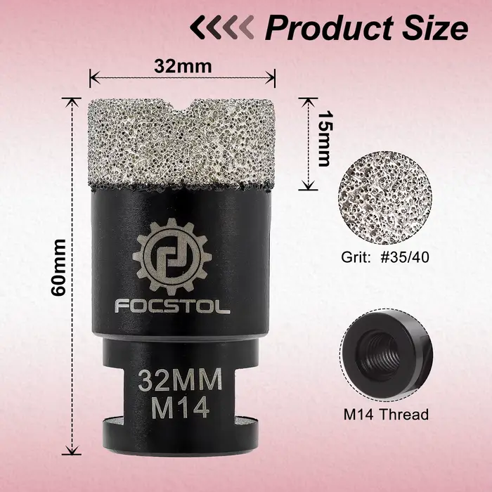 FOCSTOL foret à noyau Dia 6-125mm carrelage trou scie perceuse