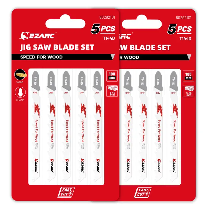 EZARC Lames de scie sauteuse pour coupe rapide du bois, jeu de 10 lames de scie sauteuse, remplaceme