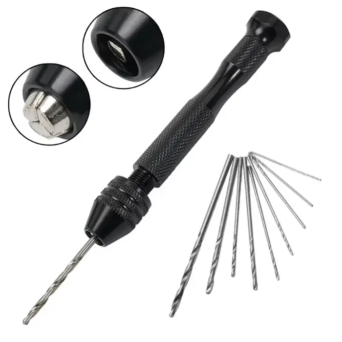 Mini perceuse à main avec forets de 0.8 à 3.0mm