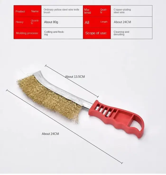 Outil multifonction brosse métallique plaquée cuivre (brosse en acier inoxydable, 1 pièce) gril de c