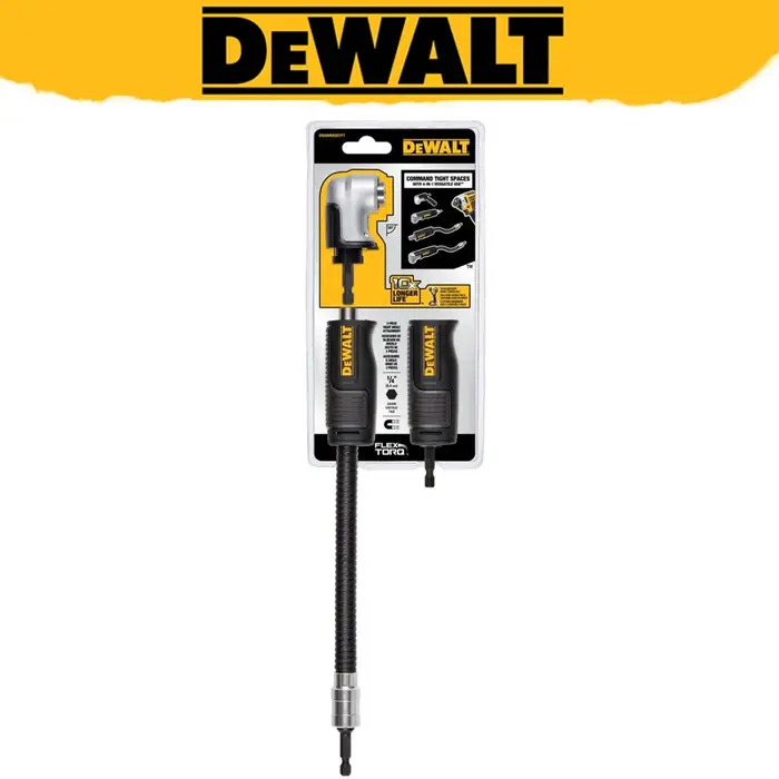 DEWALT DWAMRASETFT adaptateur de perceuse à Angle droit système 4 en 1 arbre Flexible