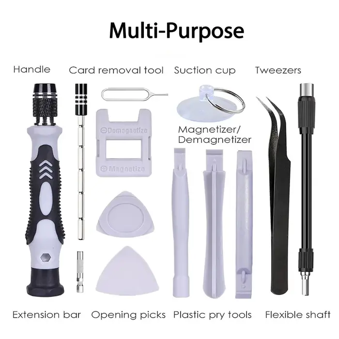 Jeu de tournevis de précision 115 en 1, mini kit d'outils de réparation magnétique professionnel, ad