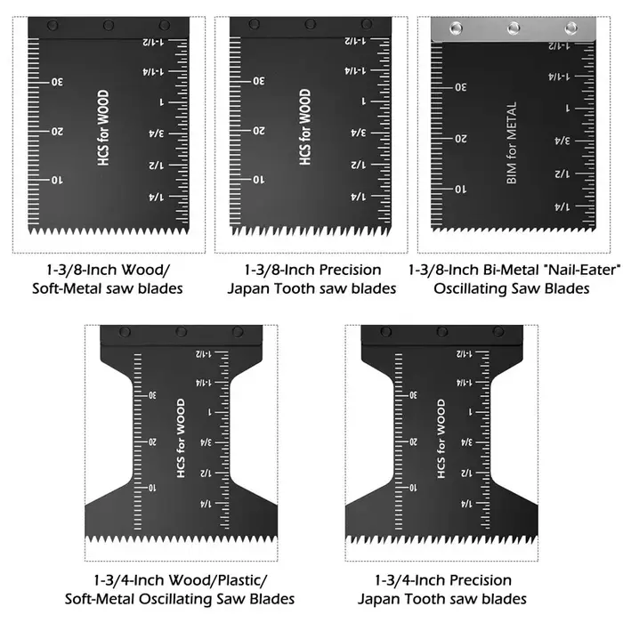 Paquet de 100 à 20 lames de scie multifonctions lame oscillante outil