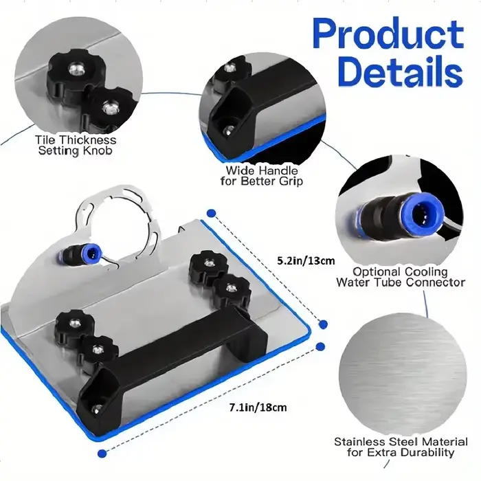 Support de meuleuse d'angle pour carrelage 45 ° Coupe de chanfrein