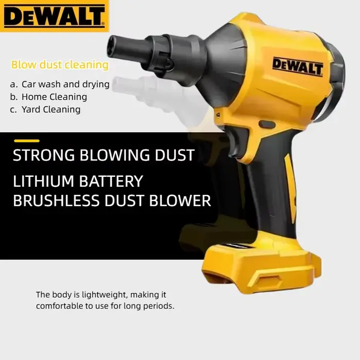 Souffleur d'air sans fil Dewalt sans balais avec buse