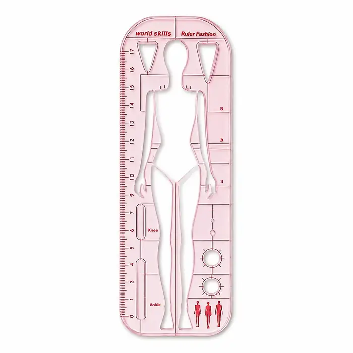 Règle de modélisation de la mode, pochoir de silhouette féminine pour le croquis de vêtements, outil