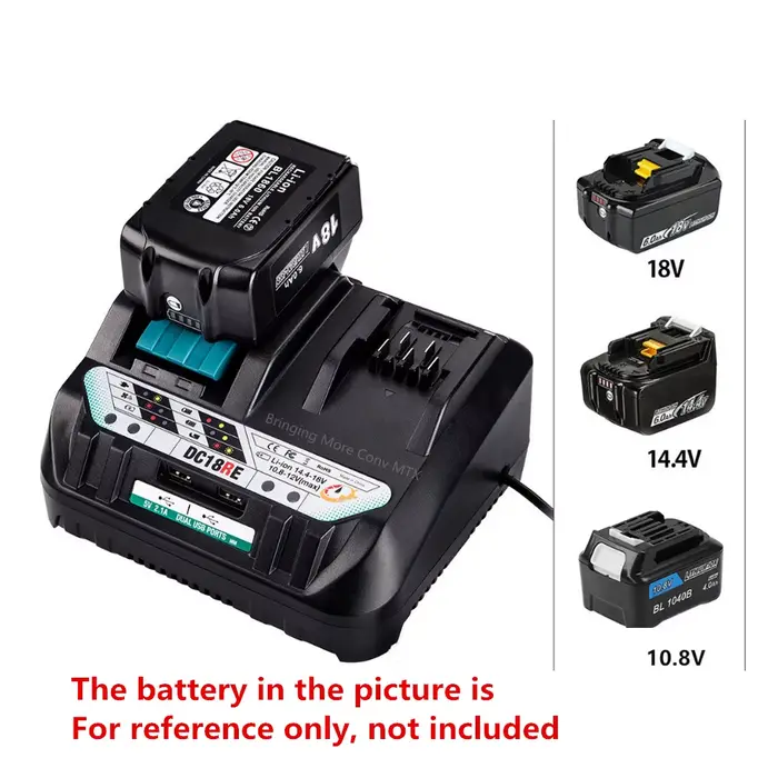 Chargeur de batterie Li-ion pour outils Makita 18V 14.4V 10.8V 12V Li-ion BL1815 BL1830 BL1840 BL143