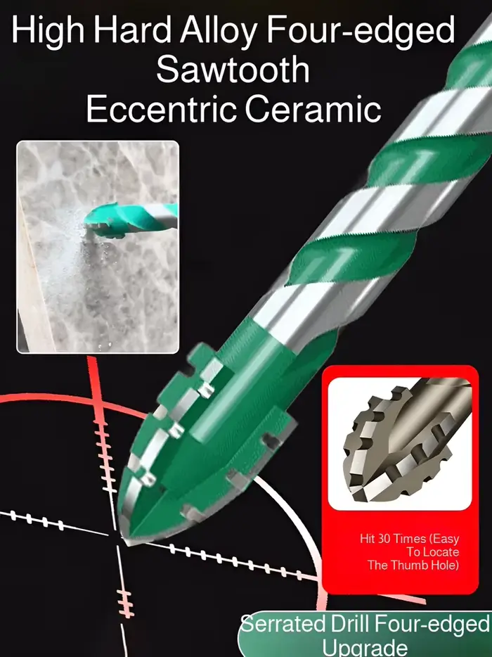 Foret excentrique en dents de scie