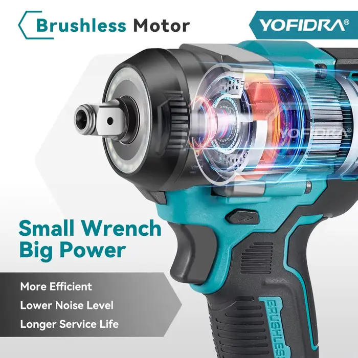 YOFIDRA 5 vitesses 1200N.M couple clé électrique sans brosse tournevis de voiture sans fil outils él