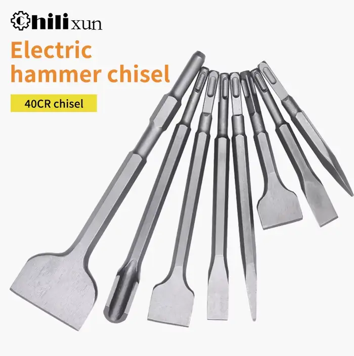 SDS PLUS tige électrique marteau maçonnerie Point rainure plat ciseau outils mur roche foret pour carrelage ciment béton brique pierre