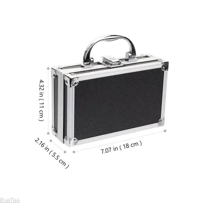 Boîte à outils en alliage d'aluminium de 7 pouces, boîte d'emballage, cadeau pour hommes, mallette d