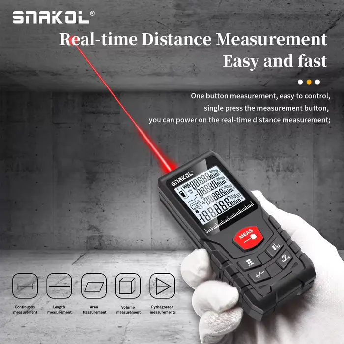 Snakol-Distancemètre laser professionnel, télémètre, ruban à mesurer numérique, règle, outils de tes