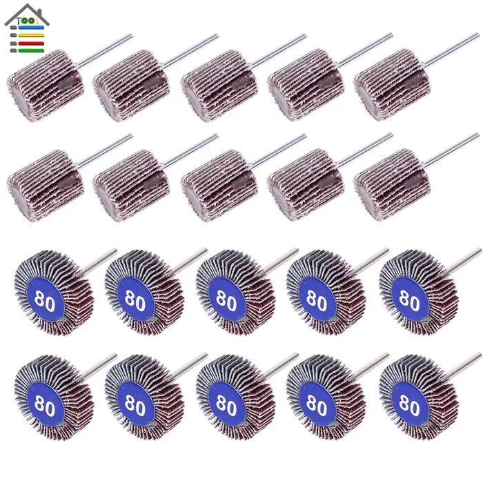 Disque de ponçage à roue à lamelles, 32mm et 20mm, adapté aux accessoires Dremel, outil rotatif, meu