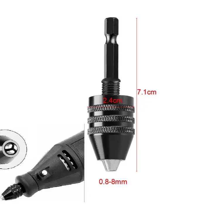 Mini mandrin de perceuse sans clé 0.3-8mm