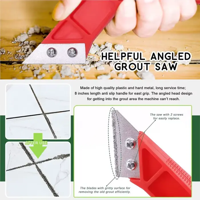 Outils d'élimination du coulis, ensemble de 22 pièces, lame de scie, scie à main, brosse de nettoyag